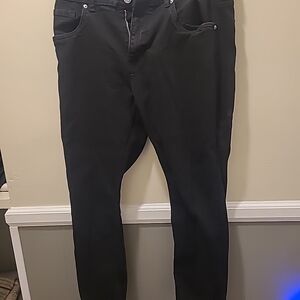 AHP Back N Black Edition Mens Black Jeans Size 38 Skinny Stretch